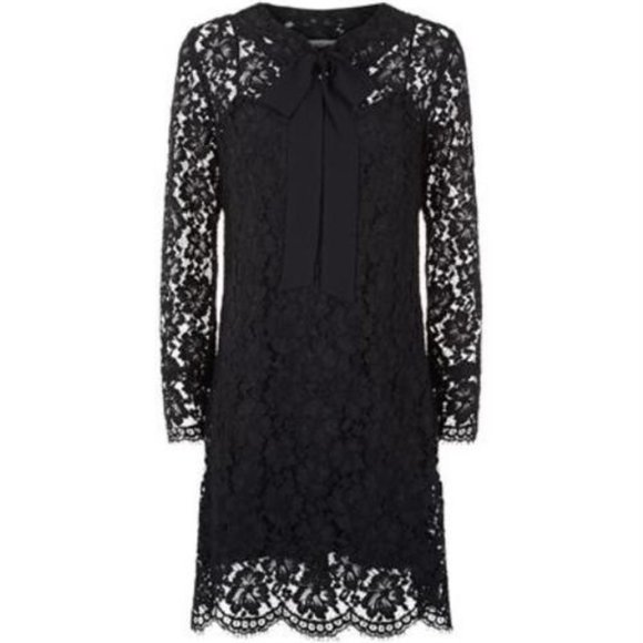 Sandro | Dresses | Sandro Raoule Black Lace Dress Long Sleeve | Poshmark